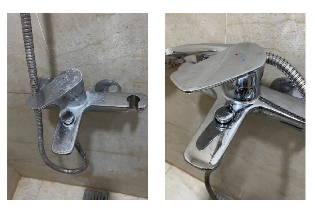 鍍膜前後對比，重現亮澤鏡面質感。(圖晶鍍居研 提供)