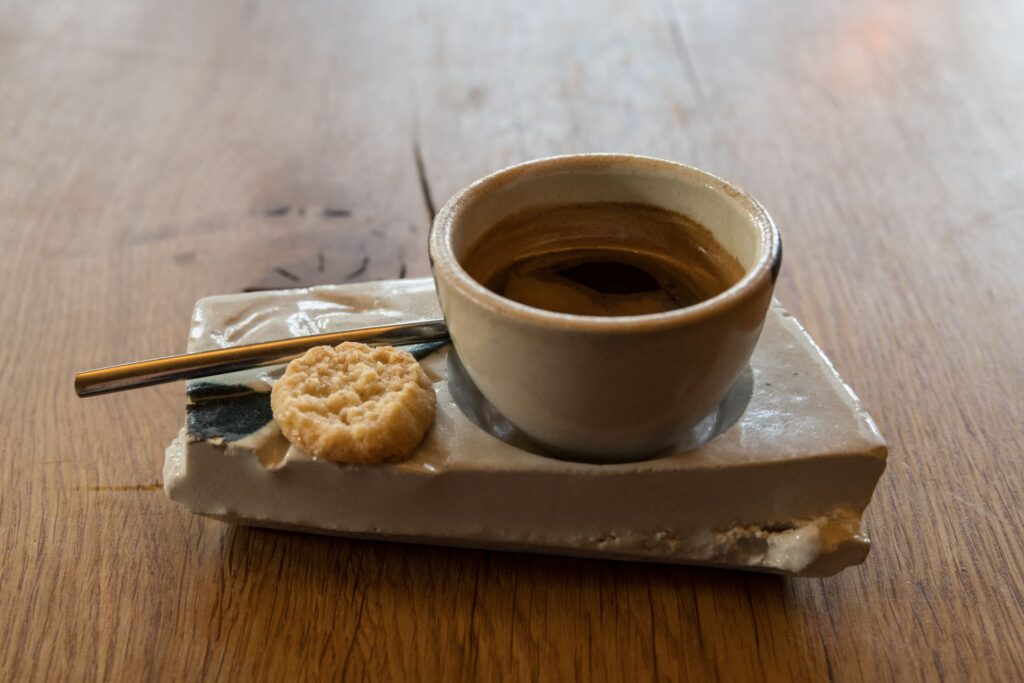 Close up breakfast table