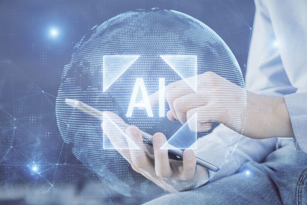 Multi exposure mans hand holding using digital device data theme drawing innovation concept